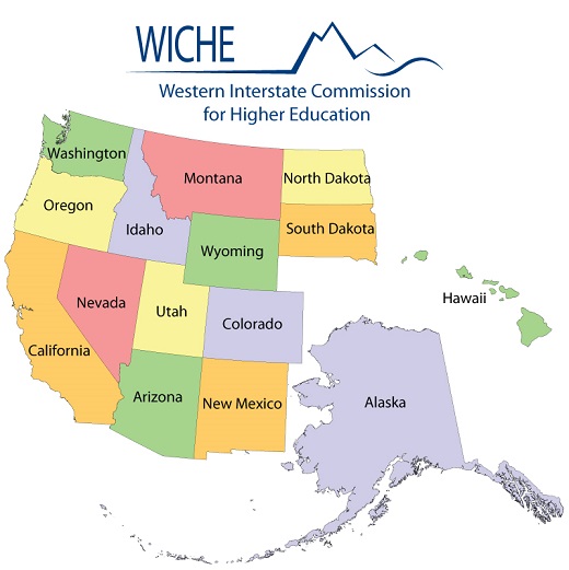 Qualify for in-state tuition in Hawaii, Alaska, California, Oregon, Washington, Idaho, Nevada, Arizona, Utah, Montana, Wyoming, Colorado, New Mexico, North Dakota, and South Dakota, thanks to the Western Interstate Commission for Higher Education