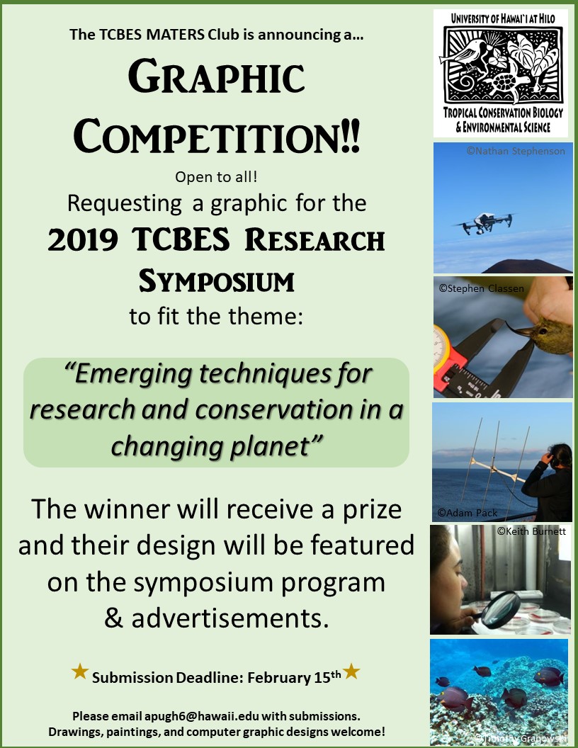 TCBES Symposium Graphic Contest looking for art submissions to be featured on the symposium program. Deadline is Feb. 15th, 2019 and winner will also receive a prize!